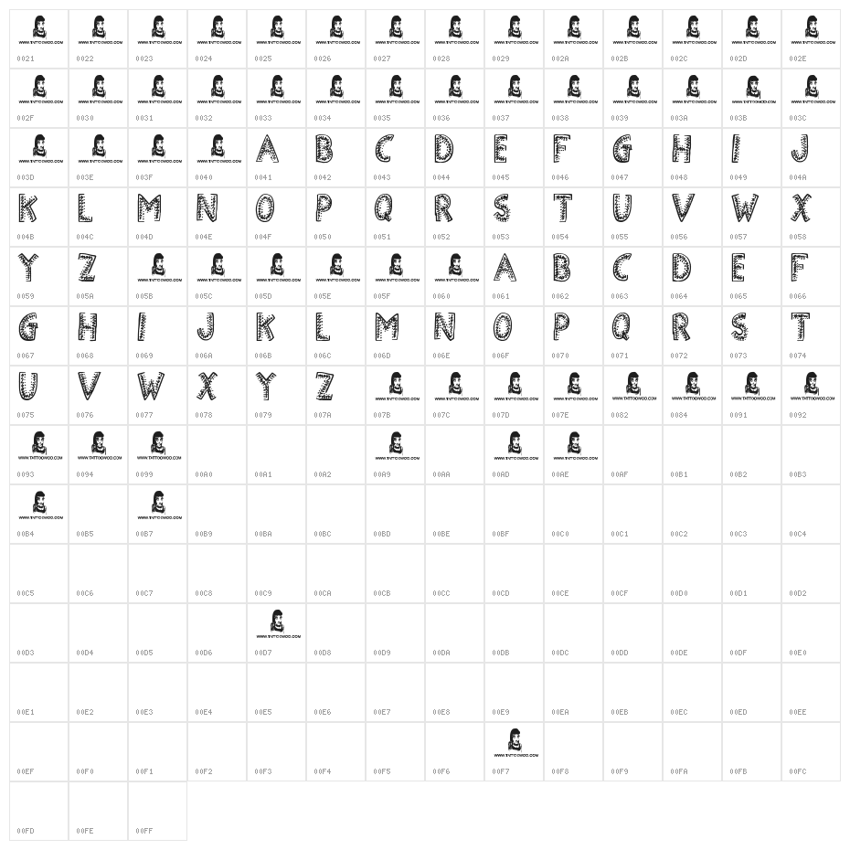 Demolished Character Map
