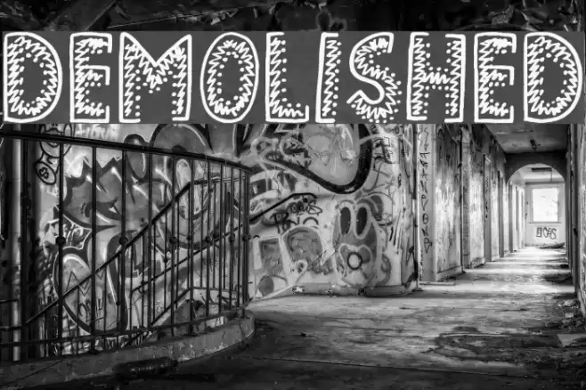 Demolished Font examples
