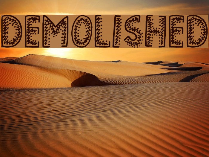 Demolished Font examples