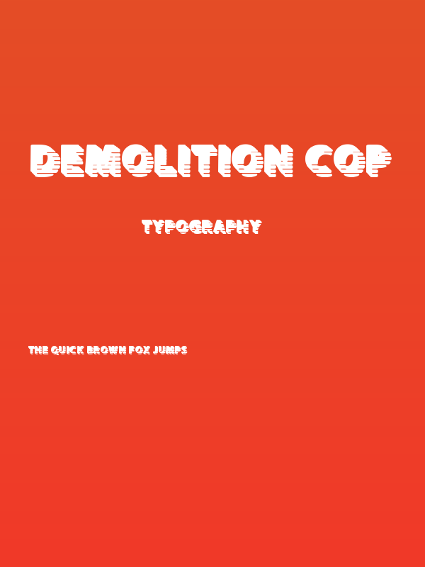 Demolition Cop Poster