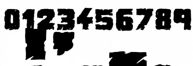 Demolition Crack Black Font OTHER CHARS