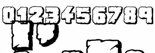 Demolition Crack Shadow Font OTHER CHARS