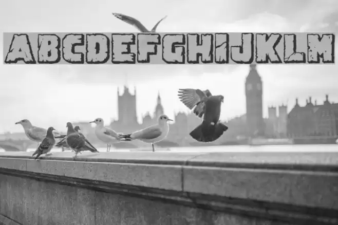 Demolition Crack Shadow Font examples