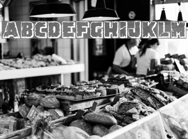 Demolition Crack Shadow Font examples