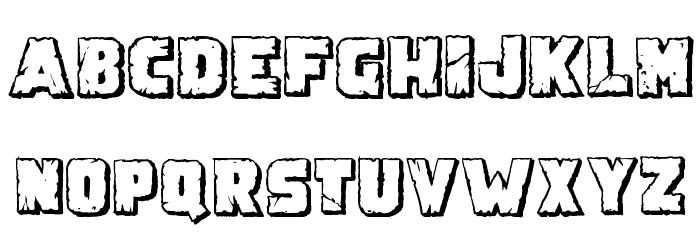 Demolition Crack Shadow Font LOWERCASE