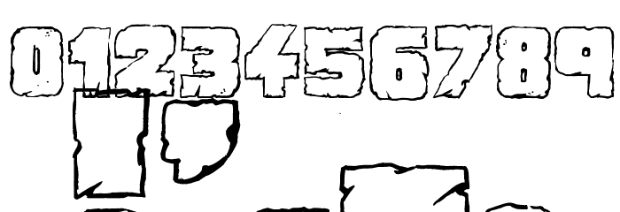 Demolition Crack Font OTHER CHARS