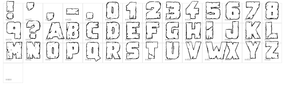 Demolition Crack Character Map