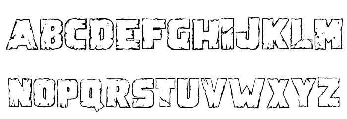 Demolition Crack Font LOWERCASE