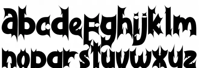 Demon Christmas Font LOWERCASE