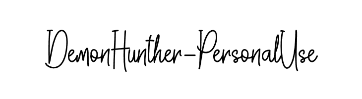 Demon Hunther - Personal Use  フリーフォントのダウンロード