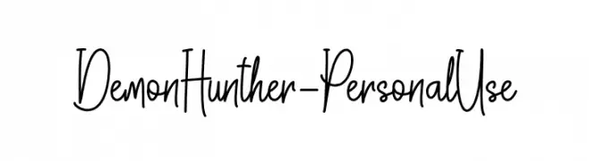 Demon Hunther - Personal Use  Descarca Fonturi Gratis