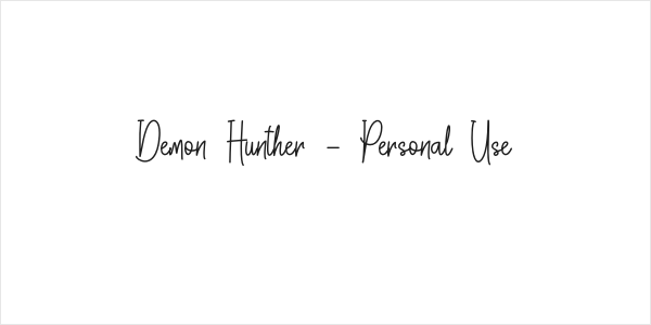 Demon Hunther - Personal Use Logo