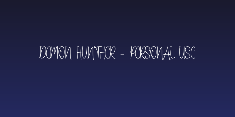 Demon Hunther - Personal Use Social Header