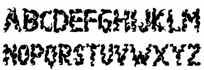 Demon Monster Caratteri MAIUSCOLE