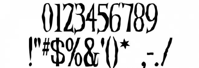 Demon Night Font OTHER CHARS