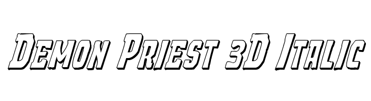 Demon Priest 3D Italic  baixar fontes gratis