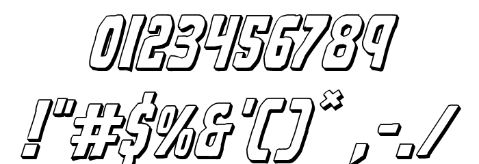 Demon Priest 3D Italic Font OTHER CHARS