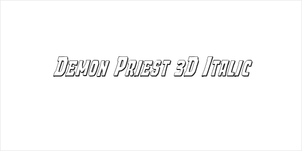 Demon Priest 3D Italic Logo