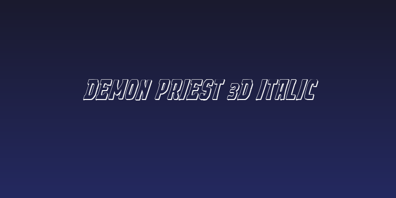 Demon Priest 3D Italic Social Header