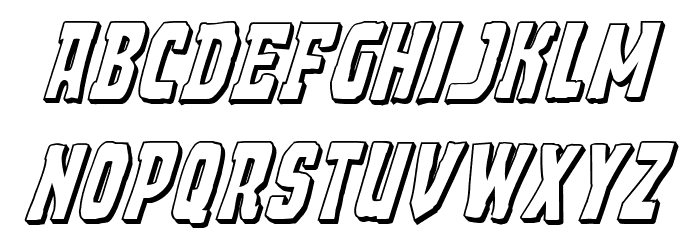 Demon Priest 3D Italic Font LOWERCASE