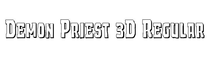 Demon Priest 3D Regular Font