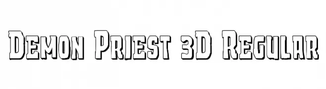 Demon Priest 3D Regular  フリーフォントのダウンロード