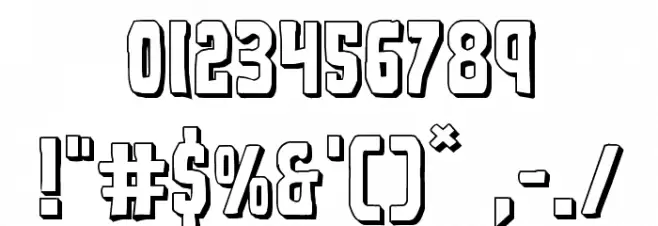 Demon Priest 3D Regular Font OTHER CHARS