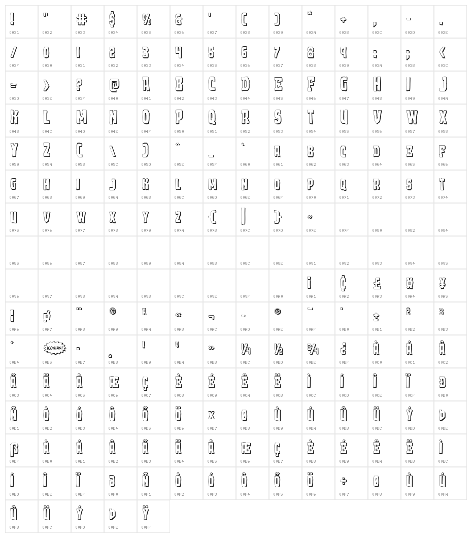 Demon Priest 3D Regular Character Map