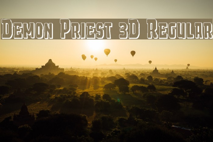 Demon Priest 3D Regular Font examples