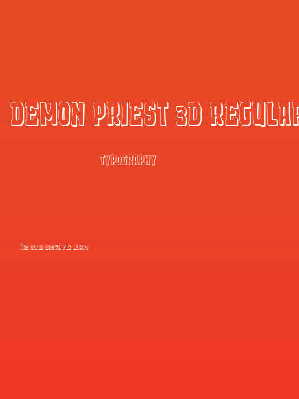 Demon Priest 3D Regular Poster