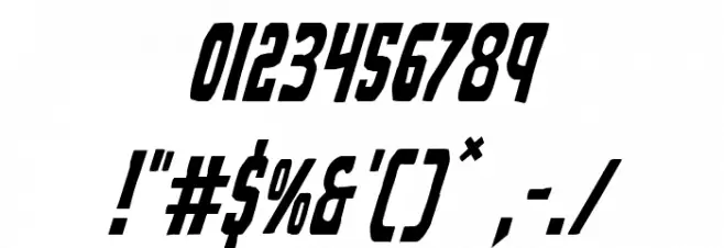 Demon Priest Condensed Italic Font OTHER CHARS