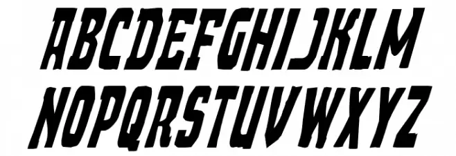 Demon Priest Condensed Italic Font Litere mari