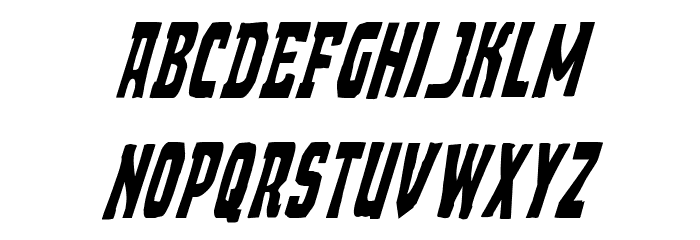 Demon Priest Condensed Italic Font LOWERCASE