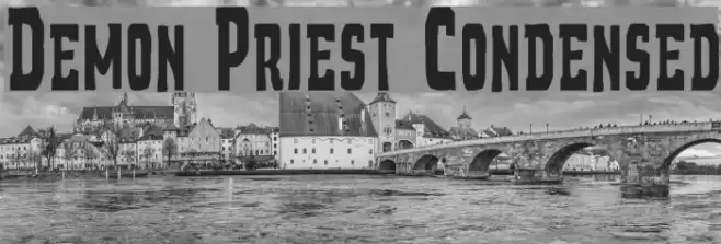 Demon Priest Condensed Font examples