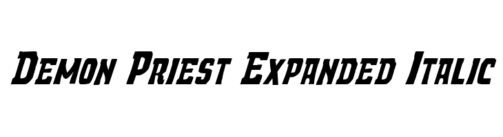 Demon Priest Expanded Italic  font caratteri gratis
