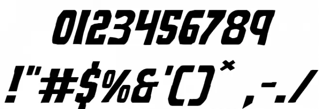 Demon Priest Expanded Italic Font OTHER CHARS