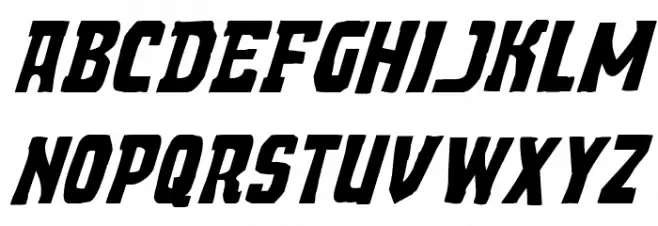 Demon Priest Expanded Italic Caratteri MAIUSCOLE