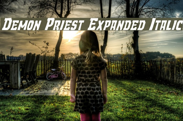 Demon Priest Expanded Italic Example 2