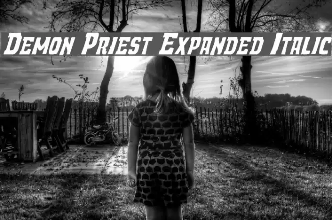 Demon Priest Expanded Italic Font examples