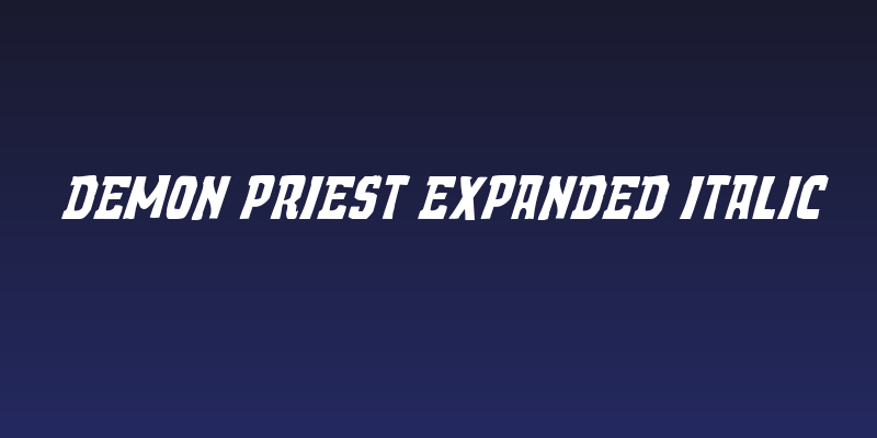 Demon Priest Expanded Italic Social Header