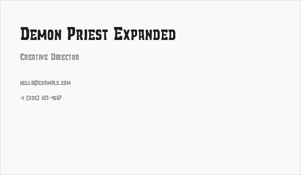 Demon Priest Expanded Business Card