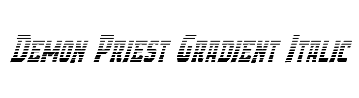 Demon Priest Gradient Italic  font caratteri gratis