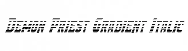 Demon Priest Gradient Italic  フリーフォントのダウンロード