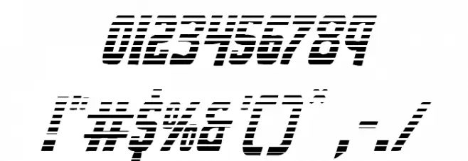 Demon Priest Gradient Italic Font OTHER CHARS