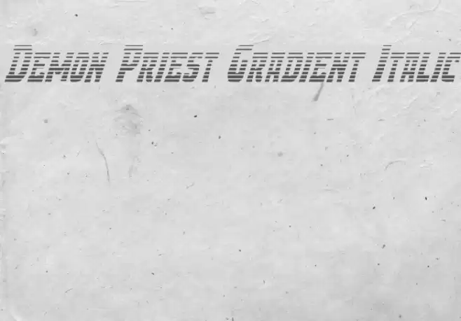 Demon Priest Gradient Italic Font examples