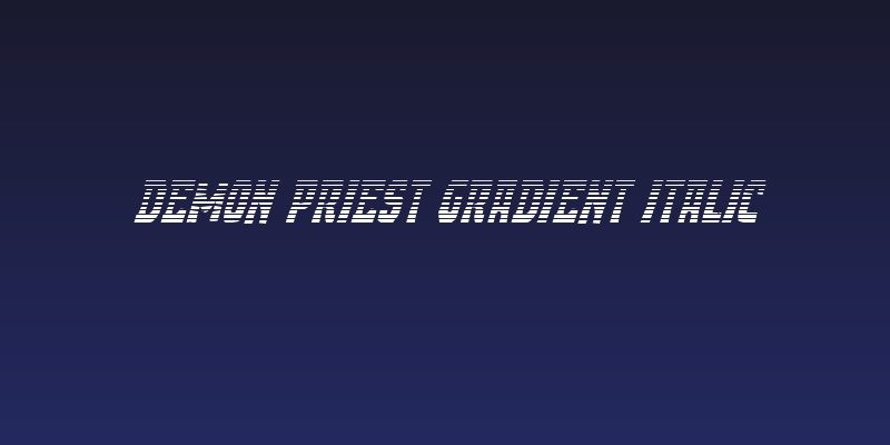 Demon Priest Gradient Italic Social Header