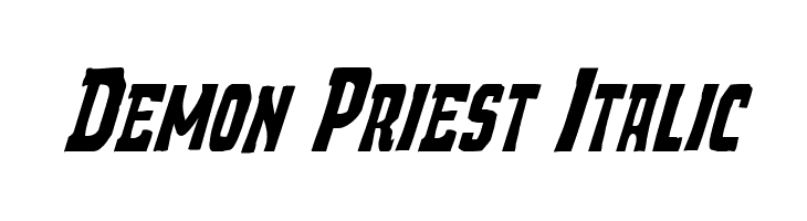 Demon Priest Italic  フリーフォントのダウンロード