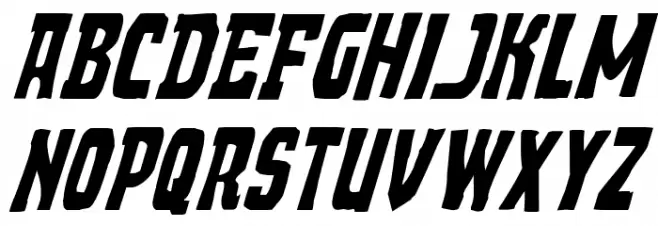 Demon Priest Italic Font Litere mari
