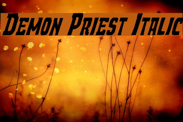 Demon Priest Italic Example 1