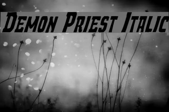 Demon Priest Italic Font examples